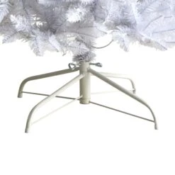 8’ Slim White Artificial Christmas Tree With 400 Warm White LED Lights And 1348 Bendable Branches -Artificial Flowers Sale artificial 8 slim white artificial christmas tree with 400 warm white led lights and 1348 bendable branches nearly natural 285910