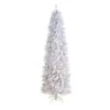 8’ Slim White Artificial Christmas Tree With 400 Warm White LED Lights And 1348 Bendable Branches -Artificial Flowers Sale artificial 8 slim white artificial christmas tree with 400 warm white led lights and 1348 bendable branches nearly natural 746385