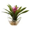 8’’ Tropical Bromeliad In Angled Vase Artificial Arrangement -Artificial Flowers Sale artificial 8 tropical bromeliad in angled vase artificial arrangement nearly natural purple 643973