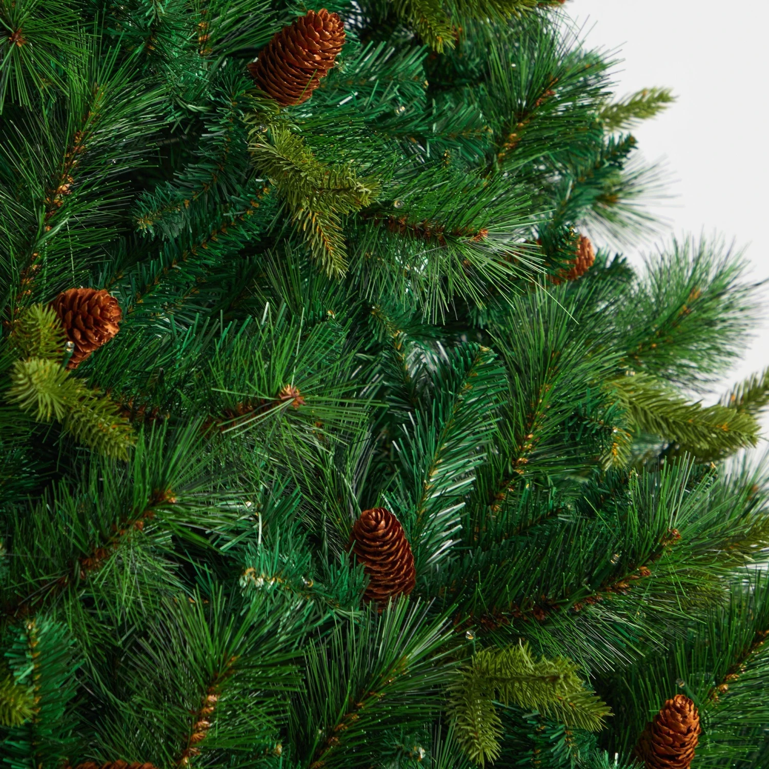 8’ West Virginia Full Bodied Mixed Pine Christmas Tree With 700 Clear LED Lights And Pine Cones 7 8’ West Virginia Full Bodied Mixed Pine Christmas Tree With 700 Clear LED Lights And Pine Cones - Image 5