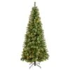 8’ Wisconsin Slim Snow Tip Pine Christmas Tree With 600 Clear LED Lights And 908 Bendable Branches -Artificial Flowers Sale artificial 8 wisconsin slim snow tip pine christmas tree with 600 clear led lights and 908 bendable branches nearly natural 560417