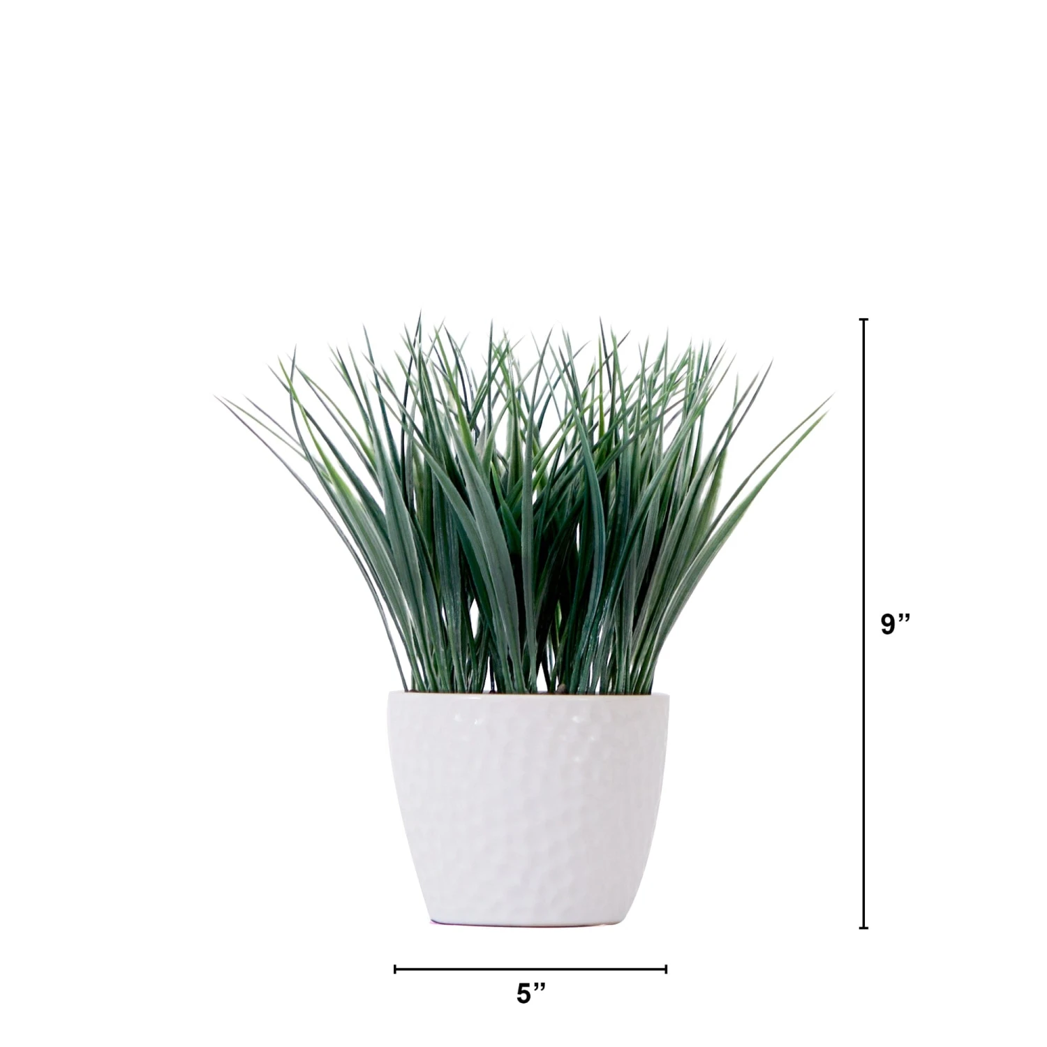 9" Artificial Grass Plant With Decorative Planter 6 9" Artificial Grass Plant With Decorative Planter - Image 4