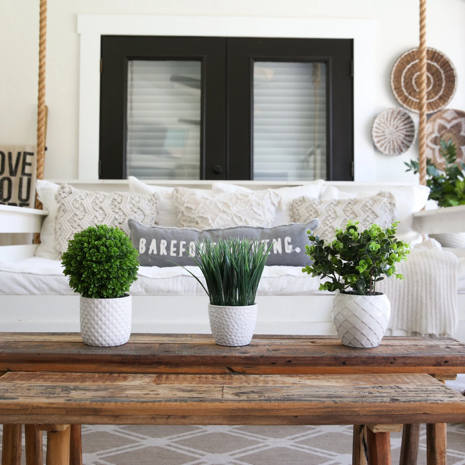 9" Artificial Grass Plant With Decorative Planter 7 9" Artificial Grass Plant With Decorative Planter - Image 5