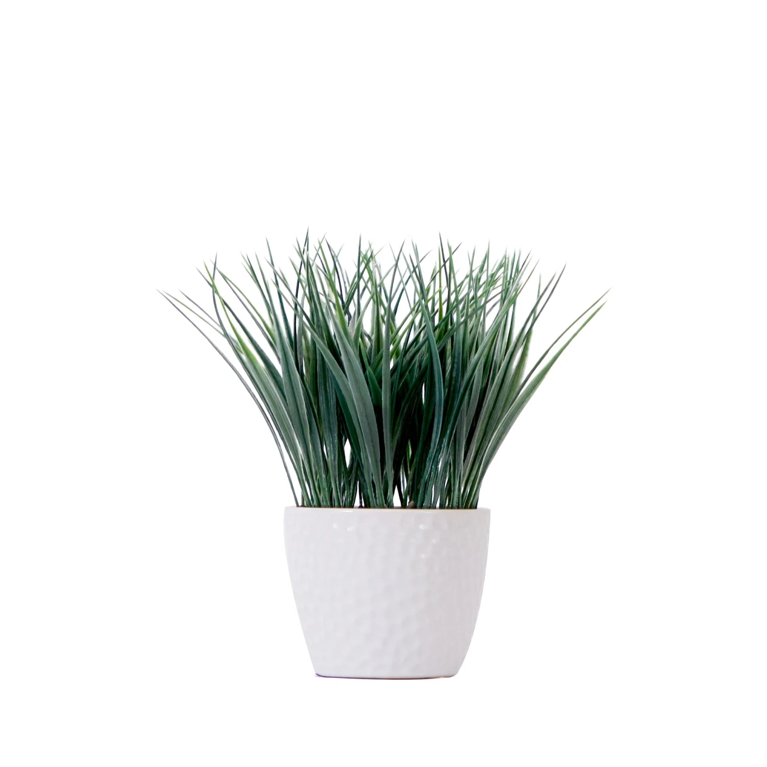 9" Artificial Grass Plant With Decorative Planter 3 9" Artificial Grass Plant With Decorative Planter