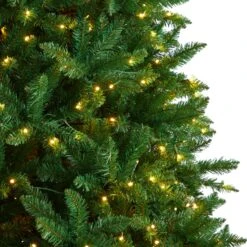 9’ Green Valley Fir Artificial Christmas Tree With 800 Clear LED Lights And 2093 Bendable Branches -Artificial Flowers Sale artificial 9 green valley fir artificial christmas tree with 800 clear led lights and 2093 bendable branches nearly natural 568085