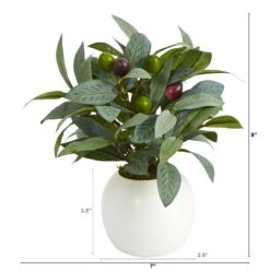 9” Olive Artificial Plant In Decorative Planter -Artificial Flowers Sale artificial 9 olive artificial plant in decorative planter nearly natural 716338