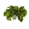 9” Pothos Artificial Plant In White Planter (Real Touch) -Artificial Flowers Sale artificial 9 pothos artificial plant in white planter real touch nearly natural 162032