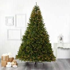 9’ Sierra Spruce “Natural Look” Artificial Christmas Tree With 1000 Clear LED Lights And 4443 Tips -Artificial Flowers Sale artificial 9 sierra spruce natural look artificial christmas tree with 1000 clear led lights and 4443 tips nearly natural 448208
