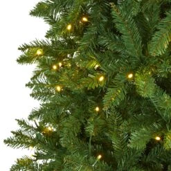 9’ Slim Green Mountain Pine Artificial Christmas Tree With 600 Clear LED Lights -Artificial Flowers Sale artificial 9 slim green mountain pine artificial christmas tree with 600 clear led lights nearly natural 354513
