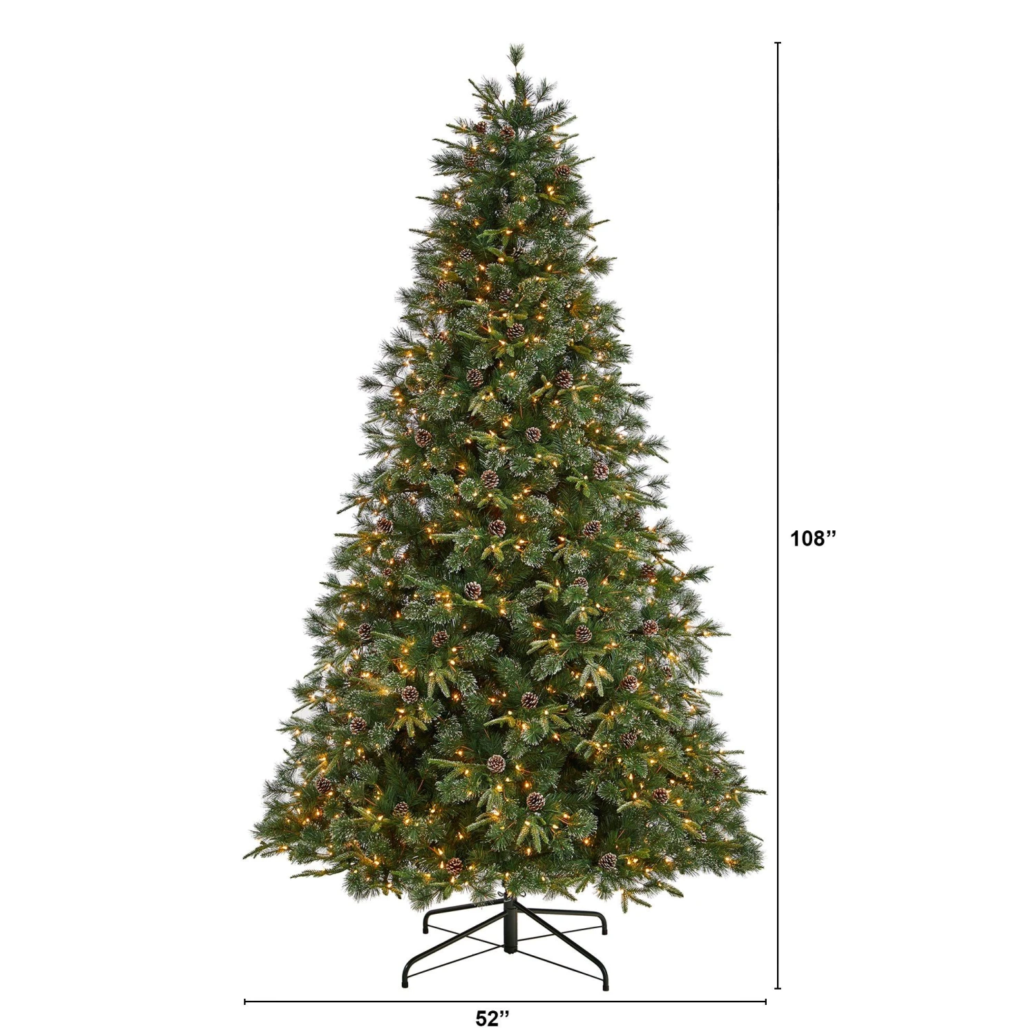 9’ Snowed Tipped Clermont Pine Artificial Christmas Tree 4 9’ Snowed Tipped Clermont Pine Artificial Christmas Tree - Image 2
