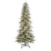 9.5’ Slim Flocked Nova Scotia Spruce Artificial Christmas Tree 1 9.5’ Slim Flocked Nova Scotia Spruce Artificial Christmas Tree -Artificial Flowers Sale artificial 95 slim flocked nova scotia spruce tree with 600 warm white led lights and 1357 bendable branches nearly natural 771877