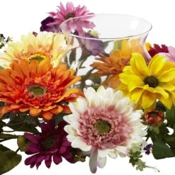 Artificial African Sunflower Candelabrum Arrangement -Artificial Flowers Sale artificial african sunflower candelabrum nearly natural 827440