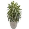 Aglonema Artificial Plant In Sand Colored Planter 2 Aglonema Artificial Plant In Sand Colored Planter -Artificial Flowers Sale artificial aglonema artificial plant in sand colored planter nearly natural 584869