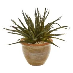 Aloe And Cactus Succulent Artificial Plant (Set Of 2) -Artificial Flowers Sale artificial aloe and cactus succulent artificial plant set of 2 nearly natural 354547