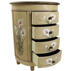 Antique Accessory Table W/Calla Lily Floral Art -Artificial Flowers Sale artificial antique accessory table wcalla lily floral art nearly natural 419260