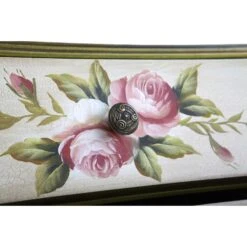 Antique Night Stand W/Floral Art -Artificial Flowers Sale artificial antique night stand wfloral art nearly natural 481755