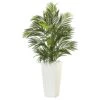 Areca Palm In White Square Planter UV Safe -Artificial Flowers Sale artificial areca palm in white square planter nearly natural 493102