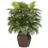 Areca Palm W/Vase Silk Plant -Artificial Flowers Sale artificial areca palm wvase silk plant nearly natural 859664