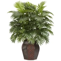 Areca Palm W/Vase Silk Plant