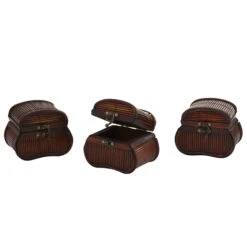 Bamboo Chests (Set Of 3) -Artificial Flowers Sale artificial bamboo chests set of 3 nearly natural 396393