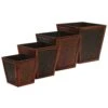 Bamboo Square Decorative Planters (Set Of 4) -Artificial Flowers Sale artificial bamboo square decorative planters set of 4 nearly natural 678952