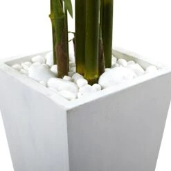 Bamboo Tree With White Planter UV Resistant (Indoor/Outdoor) 9 Bamboo Tree With White Planter UV Resistant (Indoor/Outdoor) -Artificial Flowers Sale artificial bamboo tree with white planter uv resistant indooroutdoor nearly natural 364426