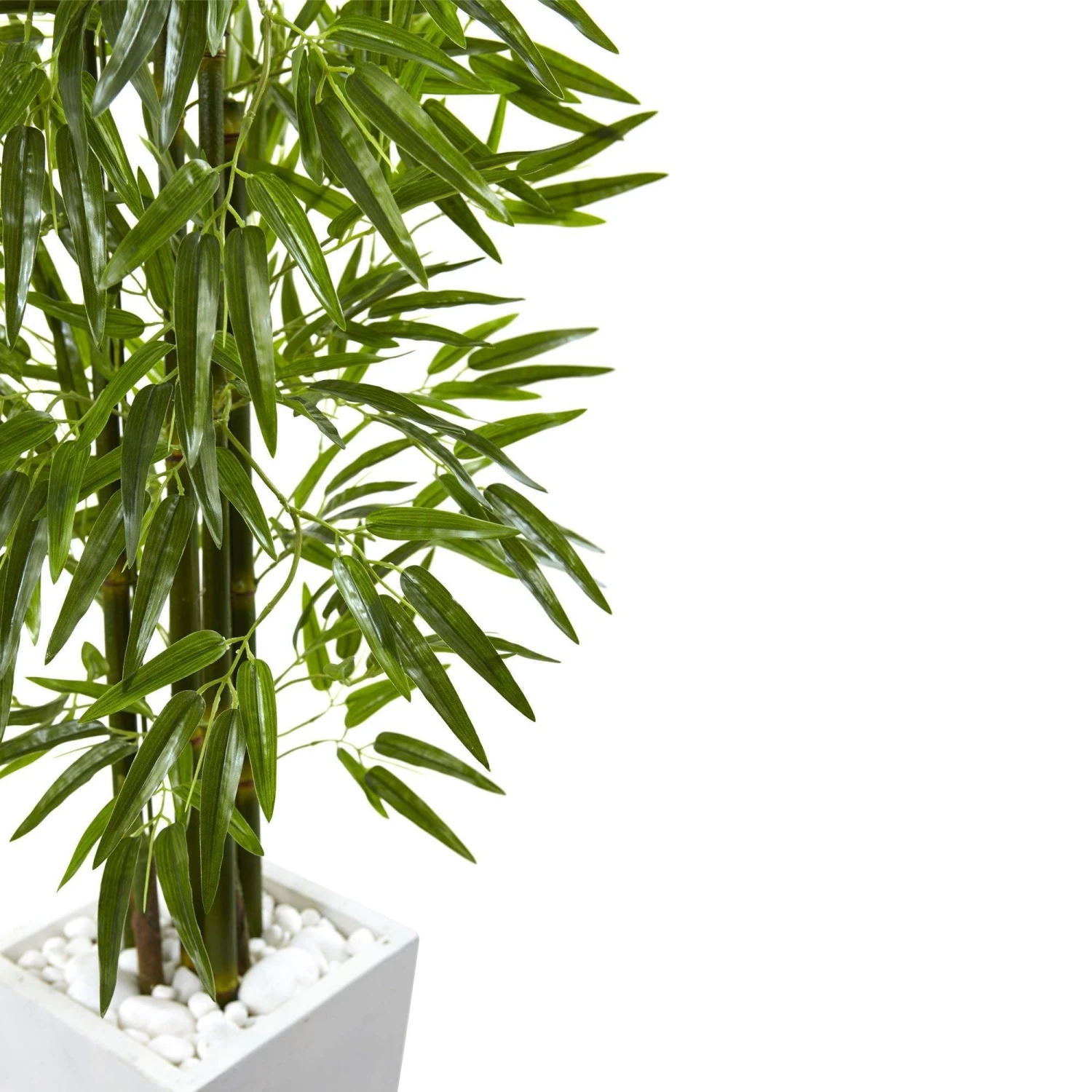 Bamboo Tree With White Planter UV Resistant (Indoor/Outdoor) 5 Bamboo Tree With White Planter UV Resistant (Indoor/Outdoor) - Image 3