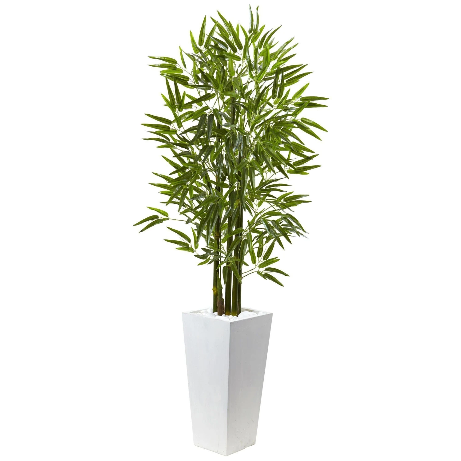 Bamboo Tree With White Planter UV Resistant (Indoor/Outdoor) 3 Bamboo Tree With White Planter UV Resistant (Indoor/Outdoor)