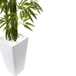 Bamboo Tree With White Planter UV Resistant (Indoor/Outdoor) 7 Bamboo Tree With White Planter UV Resistant (Indoor/Outdoor) -Artificial Flowers Sale artificial bamboo tree with white planter uv resistant indooroutdoor nearly natural 870415