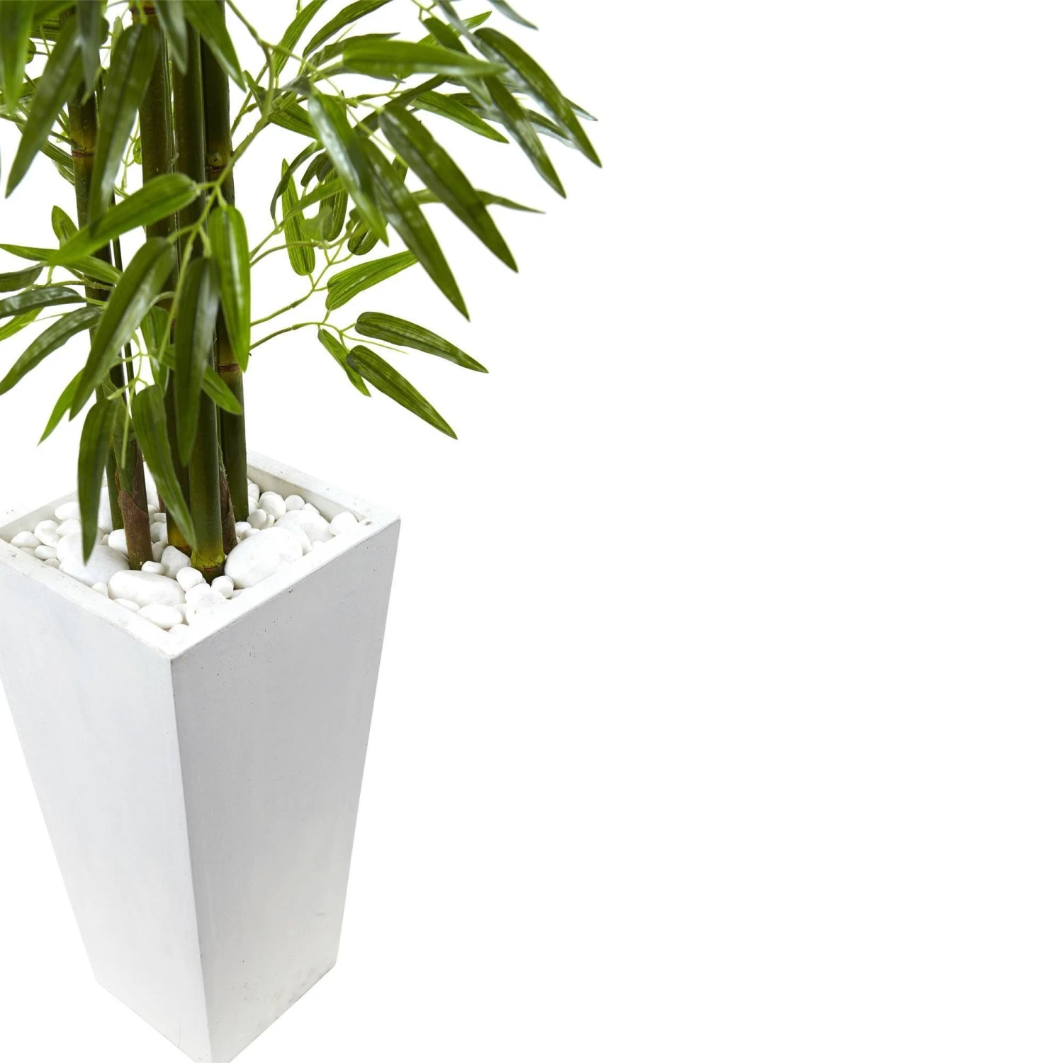 Bamboo Tree With White Planter UV Resistant (Indoor/Outdoor) 4 Bamboo Tree With White Planter UV Resistant (Indoor/Outdoor) - Image 2