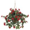 Begonia Hanging Basket -Artificial Flowers Sale artificial begonia hanging basket nearly natural red 420297
