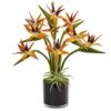 Bird Of Paradise In Black Glossy Cylinder 1 Bird Of Paradise In Black Glossy Cylinder -Artificial Flowers Sale artificial bird of paradise in black glossy cylinder nearly natural 279551