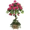 Bougainvillea Topiary W/Wood Box 2 Bougainvillea Topiary W/Wood Box -Artificial Flowers Sale artificial bougainvillea topiary wwood box nearly natural 541757