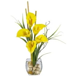 Calla Lilly Liquid Illusion -Artificial Flowers Sale artificial calla lilly liquid illusion nearly natural yellow 902375