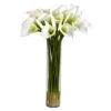 Calla Lilly W/Cylinder Silk Flower Arrangement 2 Calla Lilly W/Cylinder Silk Flower Arrangement -Artificial Flowers Sale artificial calla lilly wcylinder silk flower arrangement nearly natural cream 187768