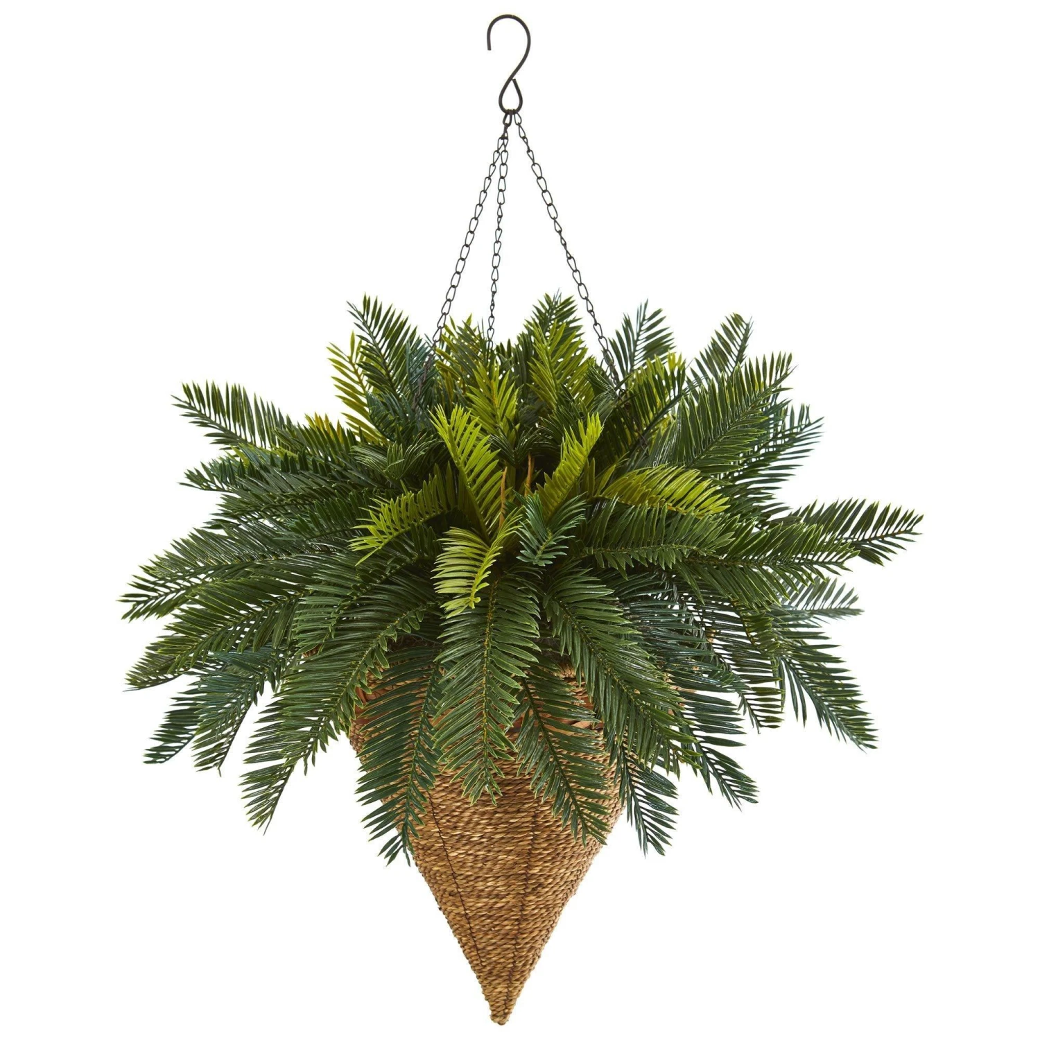 Cycas Hanging Basket Artificial Plant 3 Cycas Hanging Basket Artificial Plant
