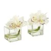Cymbidium Orchid Artificial Arrangement In Glass Vase (Set Of 2) -Artificial Flowers Sale artificial cymbidium orchid artificial arrangement in glass vase set of 2 nearly natural cream 133152