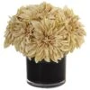 Dahlia Mum In Black Glossy Cylinder
