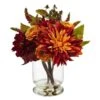 Dahlia & Mum W/Vase Arrangement -Artificial Flowers Sale artificial dahlia mum wvase arrangement nearly natural 962183