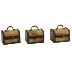 Decorative Chest W/Map (Set Of 3) -Artificial Flowers Sale artificial decorative chest wmap set of 3 nearly natural 160409