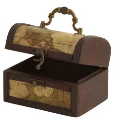 Decorative Chest W/Map (Set Of 3) -Artificial Flowers Sale artificial decorative chest wmap set of 3 nearly natural 260742