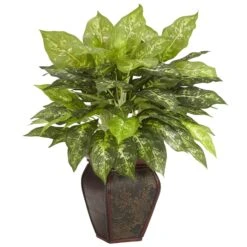 Dieffenbachia W/Decorative Vase Silk Plant