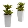 Double Mini Agave W/Planter (Set Of 2) 1 Double Mini Agave W/Planter (Set Of 2) -Artificial Flowers Sale artificial double mini agave wplanter set of 2 nearly natural 761957