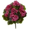 Geranium Artificial Bush UV Resistant (Indoor/Outdoor) (Set Of 4) -Artificial Flowers Sale artificial geranium artificial bush uv resistant indooroutdoor set of 4 nearly natural beauty 562329