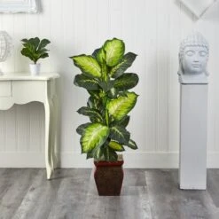 Golden Dieffenbachia W/Decorative Planter 7 Golden Dieffenbachia W/Decorative Planter -Artificial Flowers Sale artificial golden dieffenbachia wdecorative planter nearly natural 572428