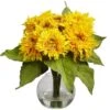 Golden Sunflower Arrangement -Artificial Flowers Sale artificial golden sunflower arrangement nearly natural 921361