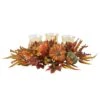 Harvest Triple Candelabrum -Artificial Flowers Sale artificial harvest triple candelabrum nearly natural 231039