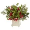 Holiday Berry And Pine Artificial Arrangement
