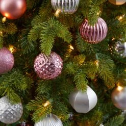 Holiday Shatterproof, 101 Count Christmas Tree Ornament Set, 60mm With Re-Useable Tube -Artificial Flowers Sale artificial holiday shatterproof 101 count christmas tree ornament set 60mm with re useable tube nearly natural 380352