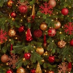 Holiday Shatterproof, 52 Count Christmas Tree Ornament Box Set, 80mm To 150mm With Reusable Tray -Artificial Flowers Sale artificial holiday shatterproof 52 count christmas tree ornament box set 80mm to 150mm with reusable tray nearly natural 382178